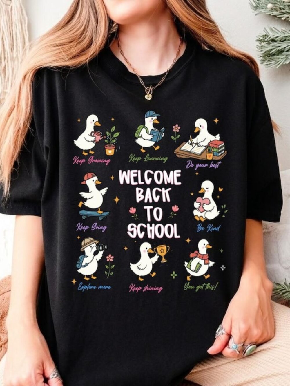Welcome Back To School Shirt, Cute Goose Teacher Shirt